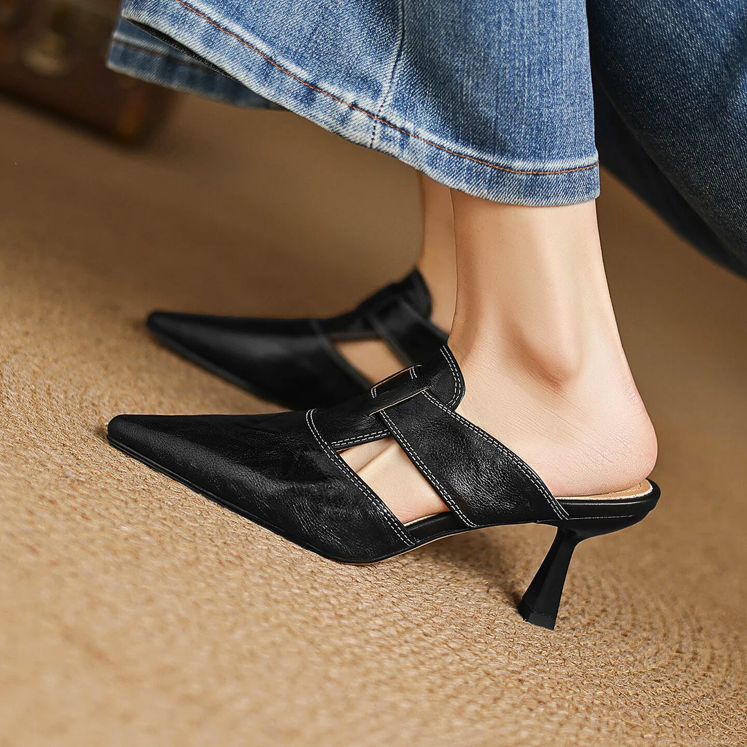 Avelyn Genuine Leather Heels