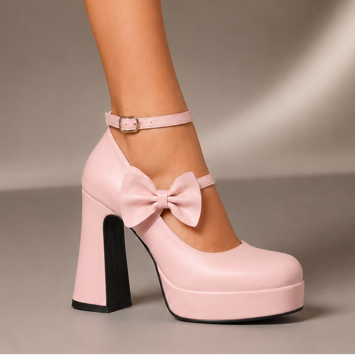 Bella Bow Platform Heels