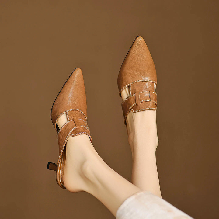Avelyn Genuine Leather Heels