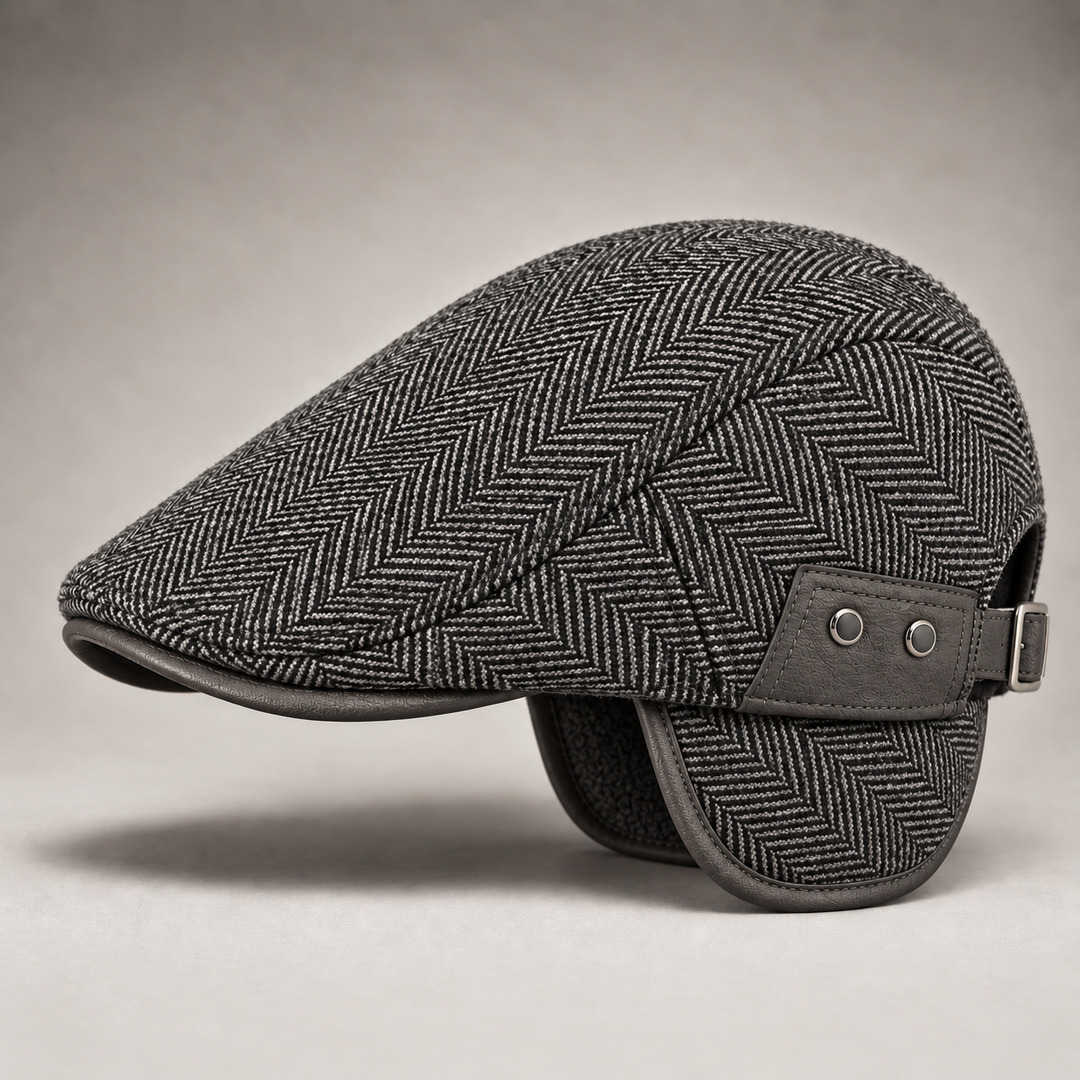 Thornton Herringbone Driving Cap