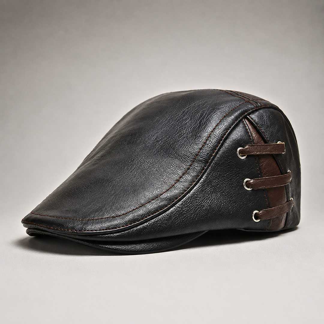 Corbin Leather Driving Cap