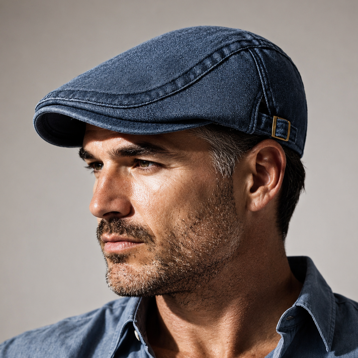 Briar Denim Driving Cap
