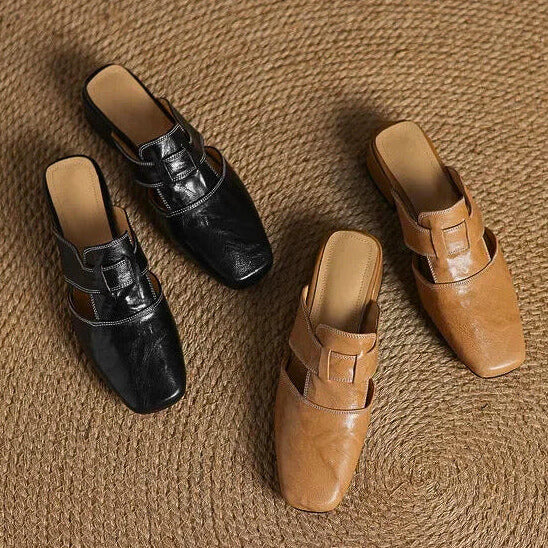 Amara Genuine Leather Mules