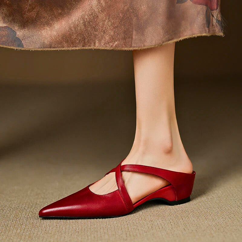Mirella Genuine Leather Mules