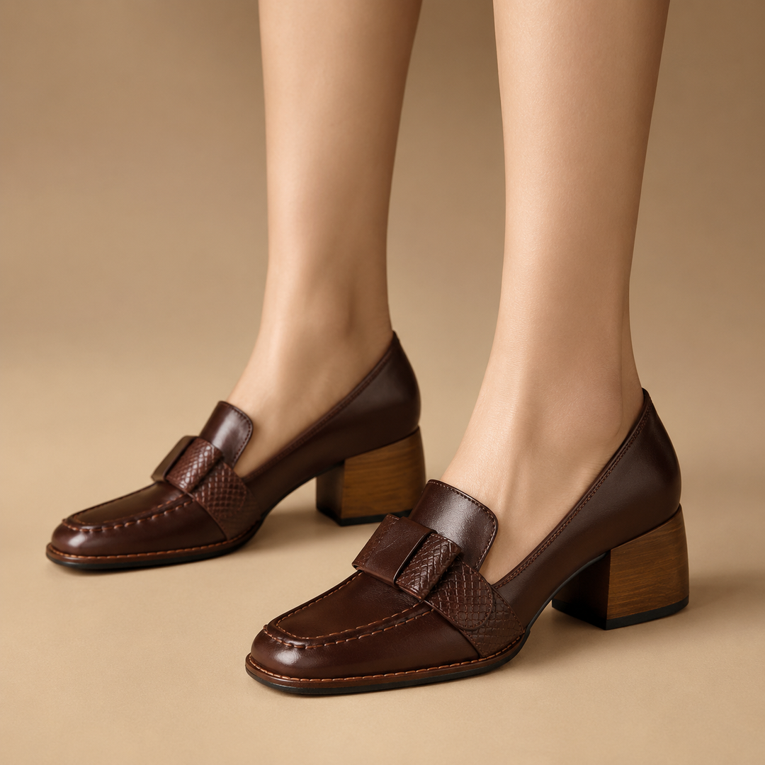 Maribel Genuine Leather Heels