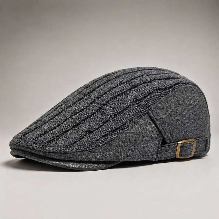 Harlan Cable Knit Driving Cap
