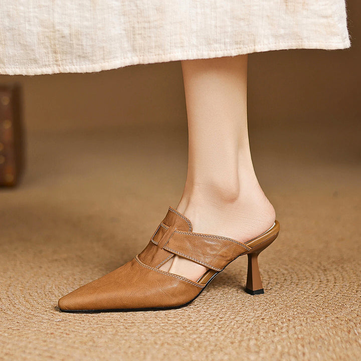 Avelyn Genuine Leather Heels