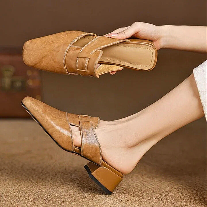 Amara Genuine Leather Mules
