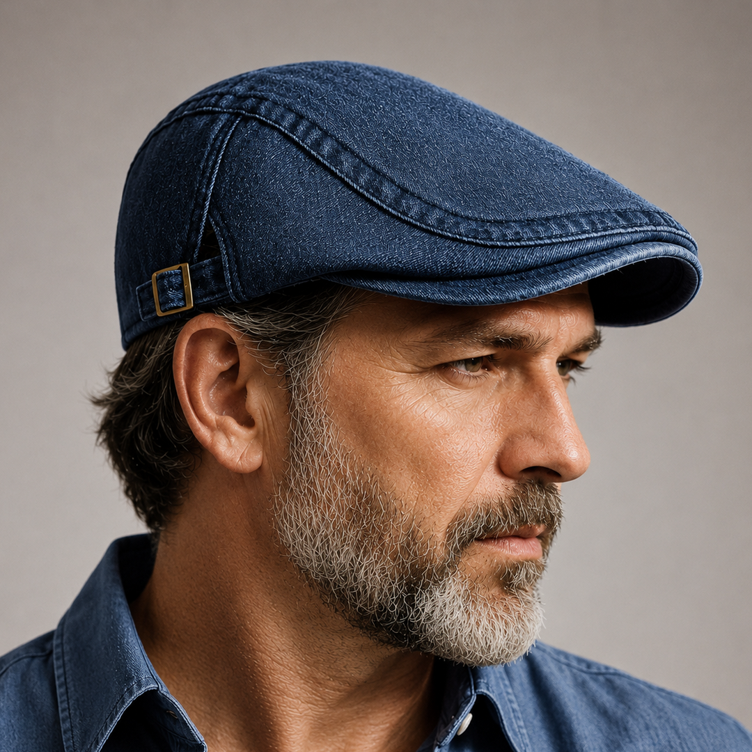 Briar Denim Driving Cap