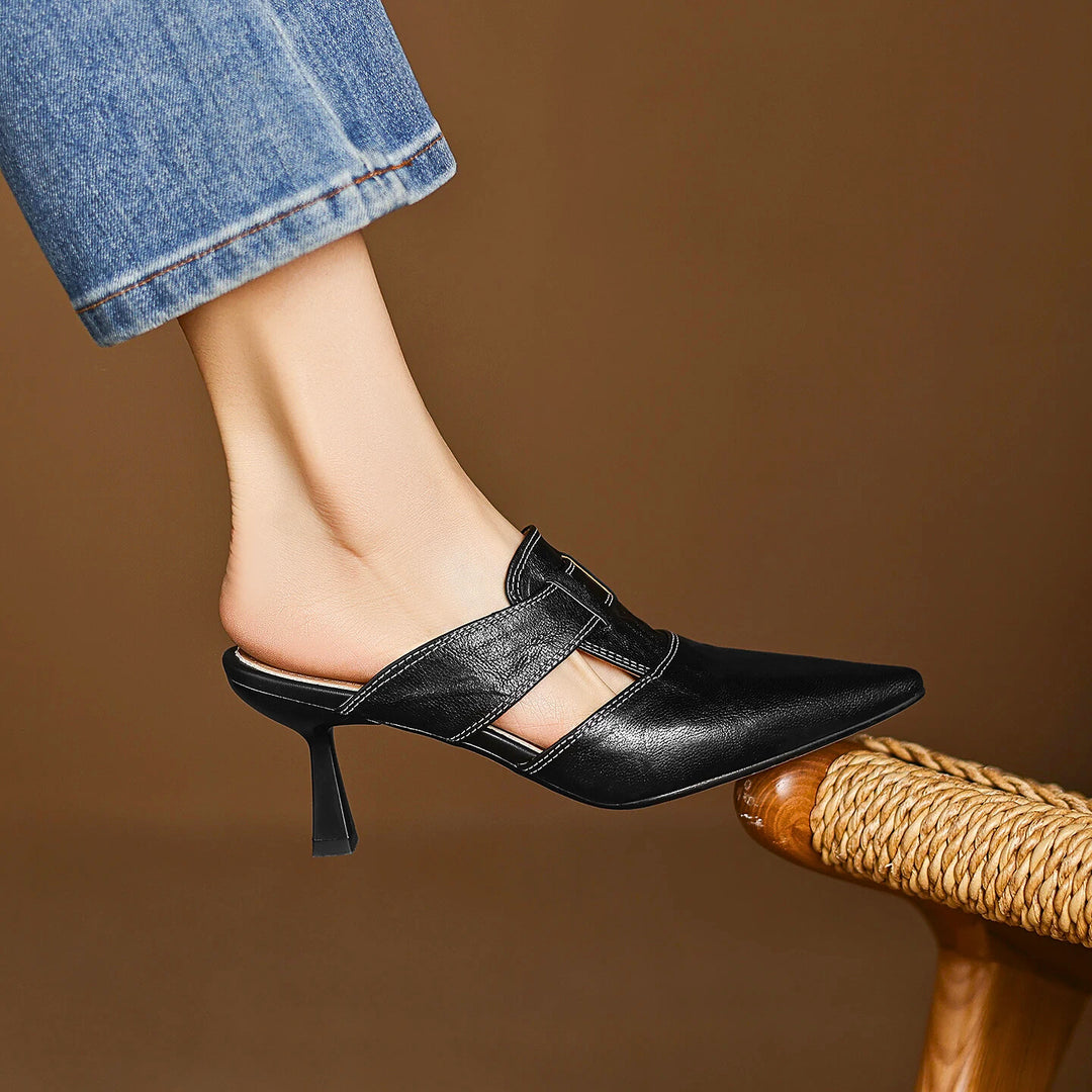 Avelyn Genuine Leather Heels