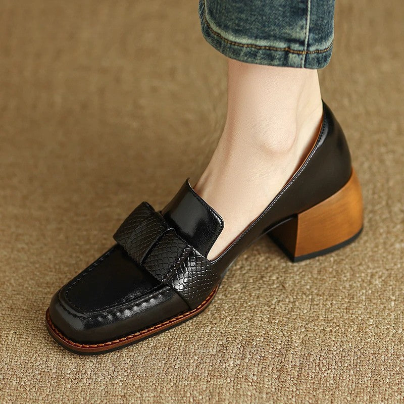 Maribel Genuine Leather Heels