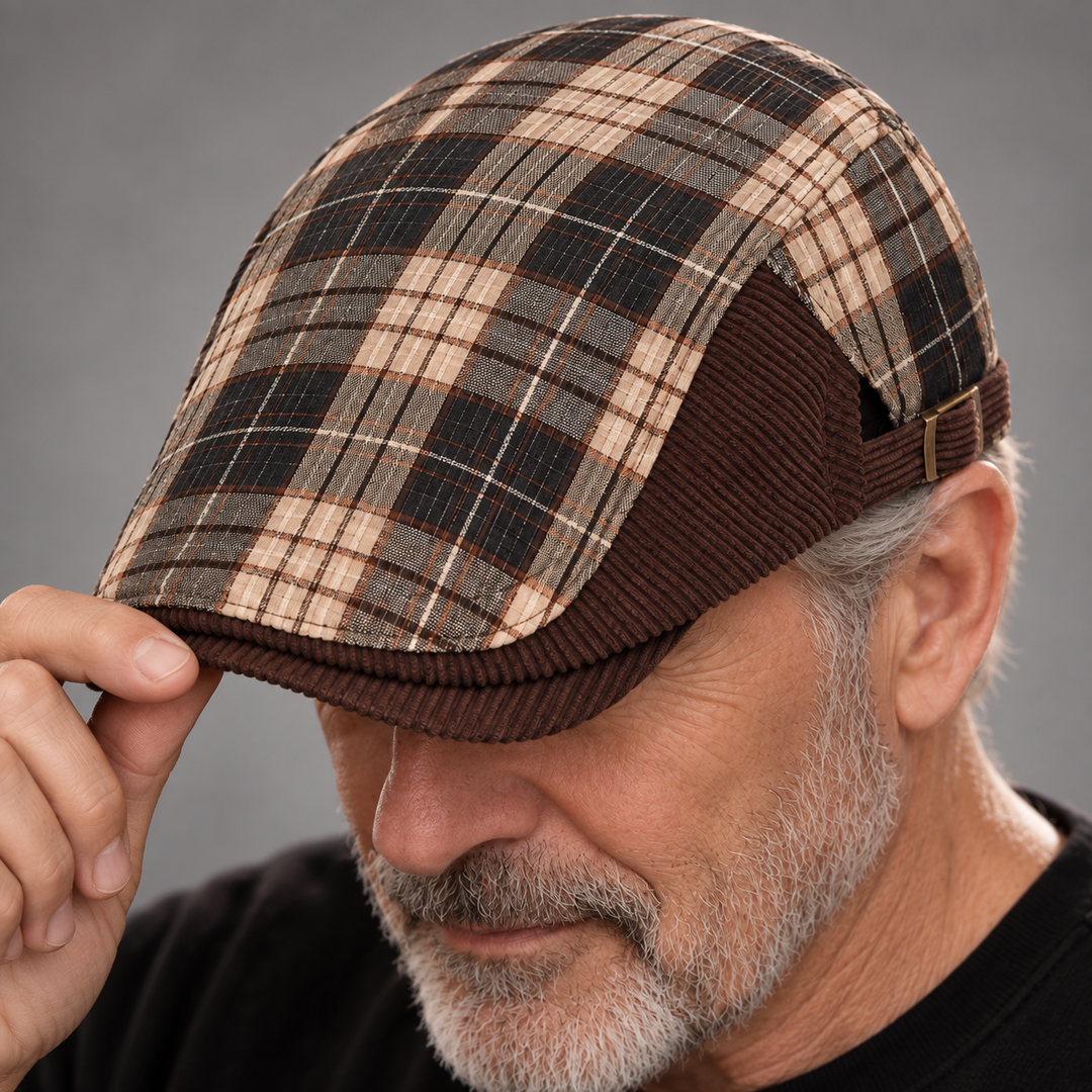 Crawford Plaid Driving Cap