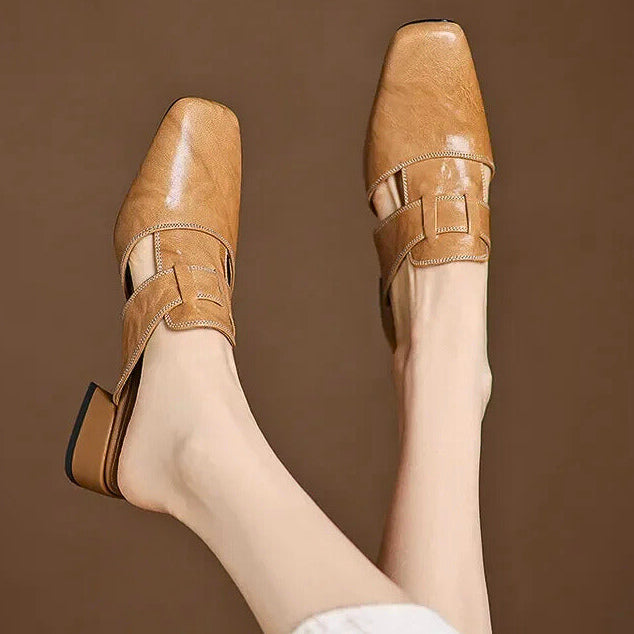 Amara Genuine Leather Mules