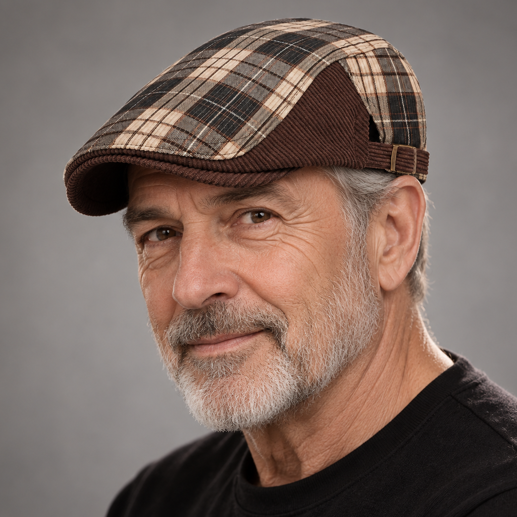 Crawford Plaid Driving Cap