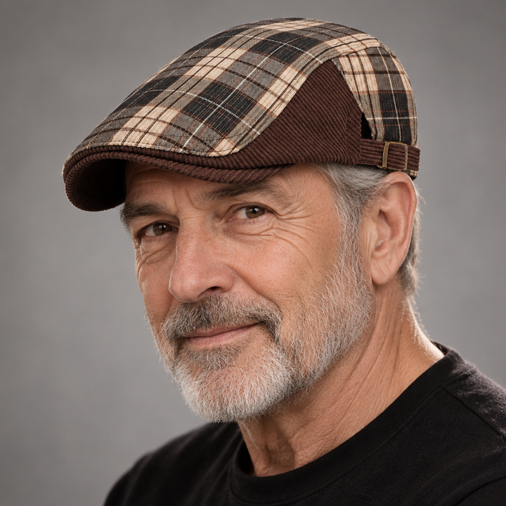 Crawford Plaid Driving Cap