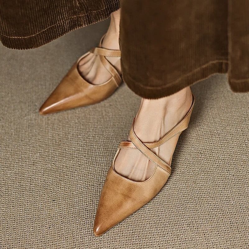 Mirella Genuine Leather Mules