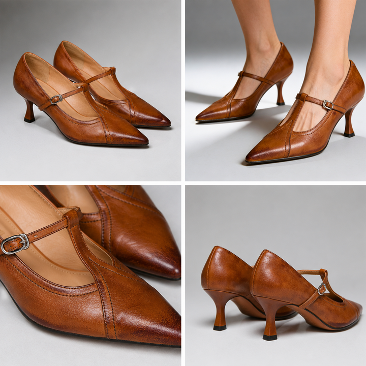 Marsella Genuine Leather Heels