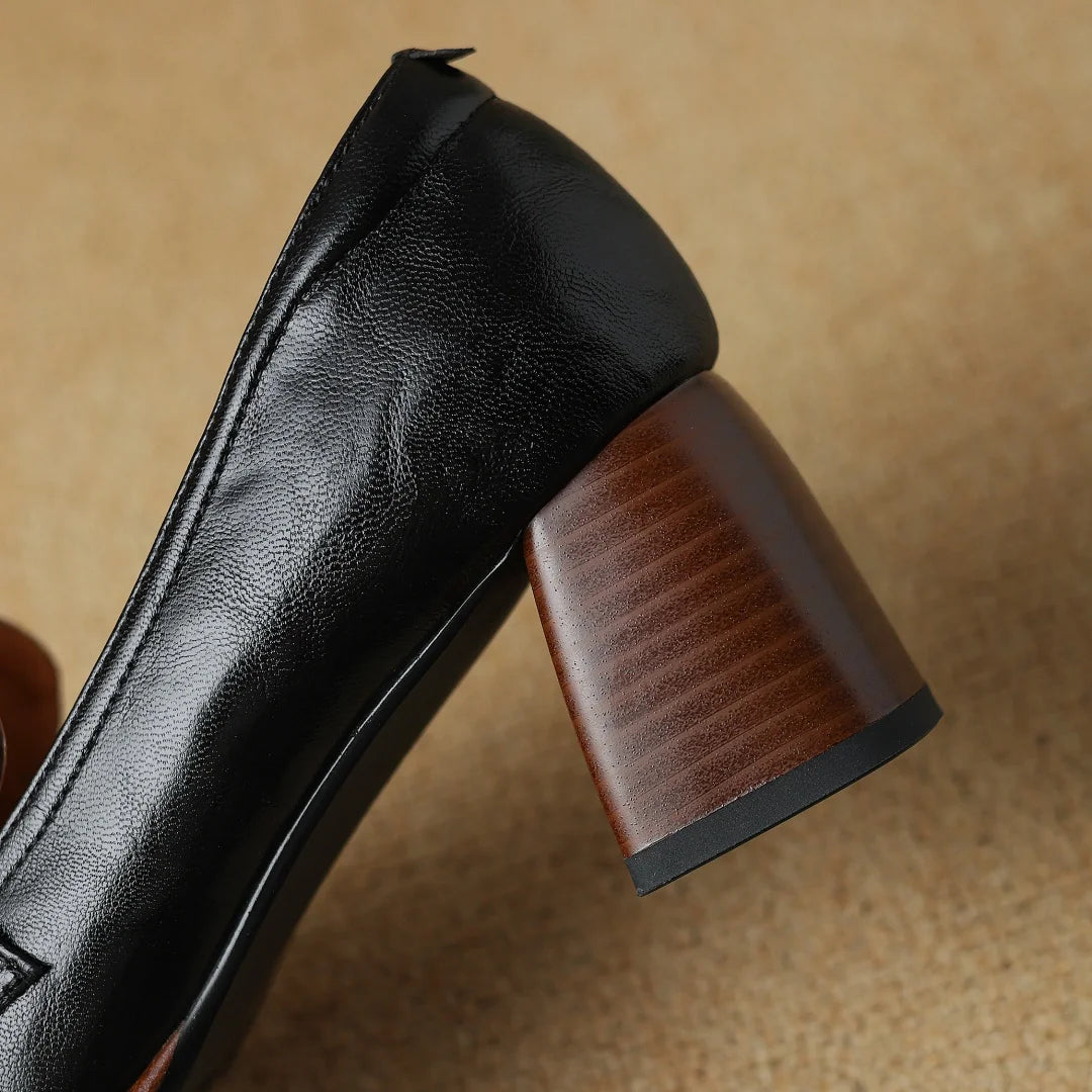 Lucia Genuine Leather Heels