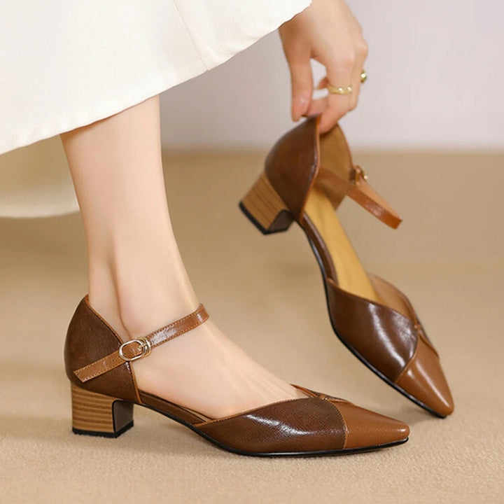 Elena Genuine Leather Heels