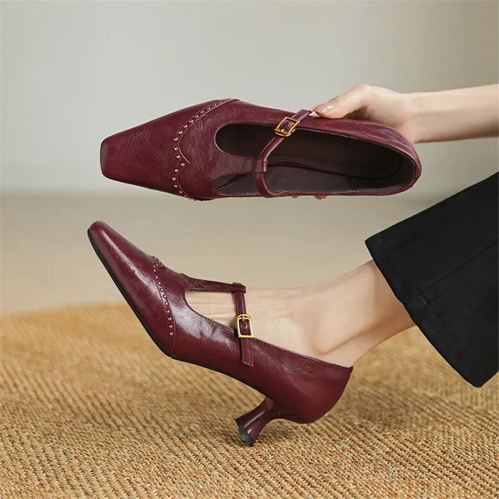 Talia Genuine Leather Heels