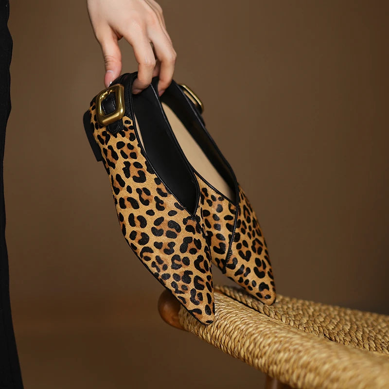 Naomi Genuine Leather Flats