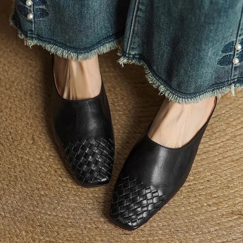 Camille Genuine Leather Mules