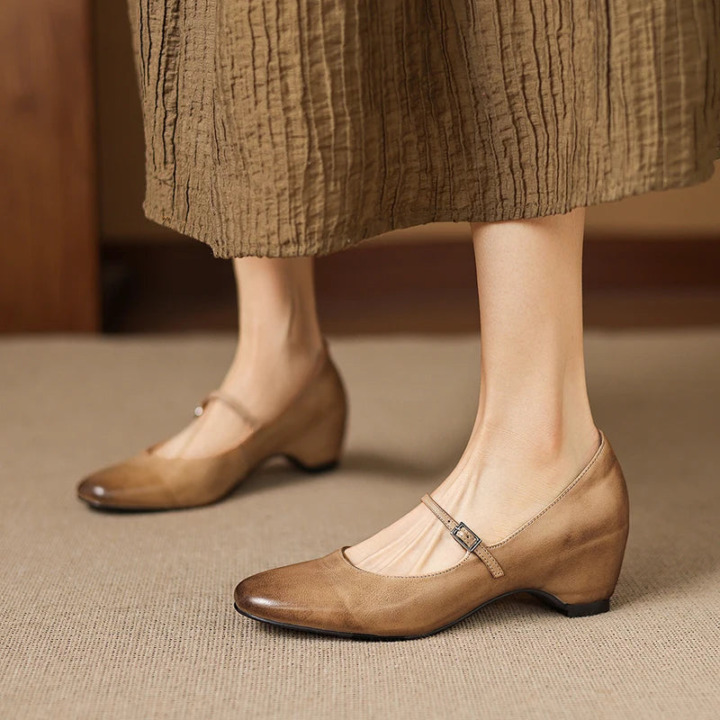 Maria Genuine Leather Heels
