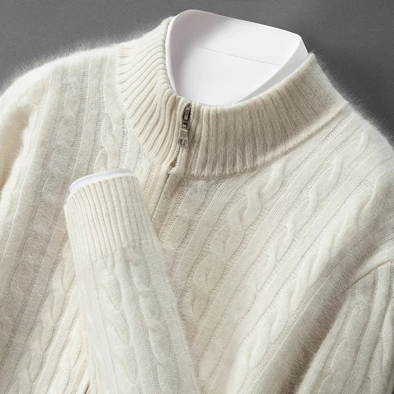 Graham Cashmere Zip Sweater