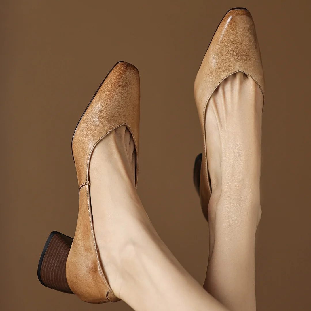 Renee Genuine Leather Heels