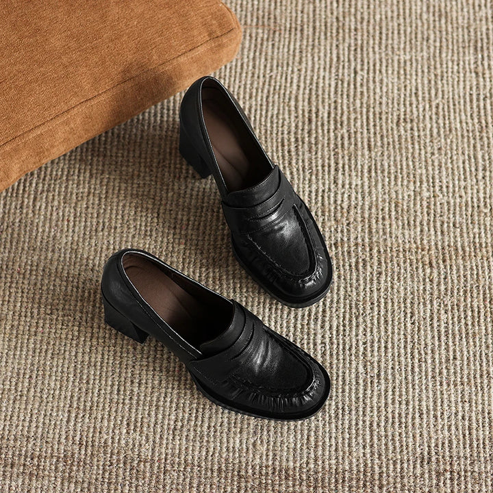 Simone Genuine Leather Heels