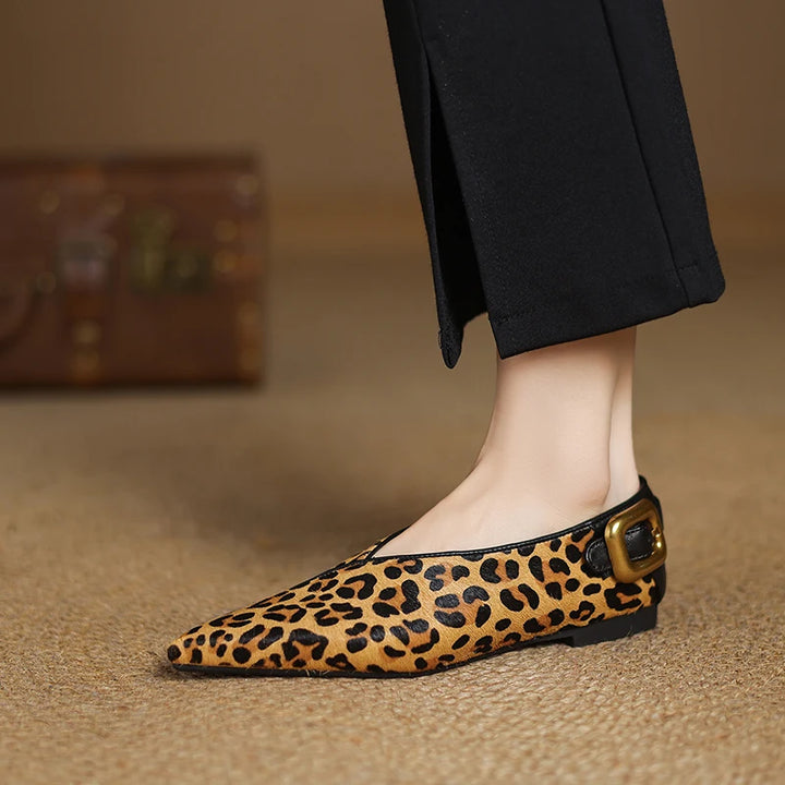 Naomi Genuine Leather Flats