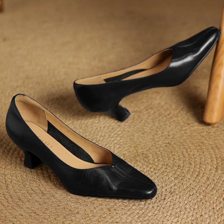 Evelyn Genuine Leather Heels