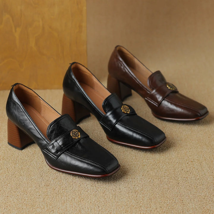 Lucia Genuine Leather Heels