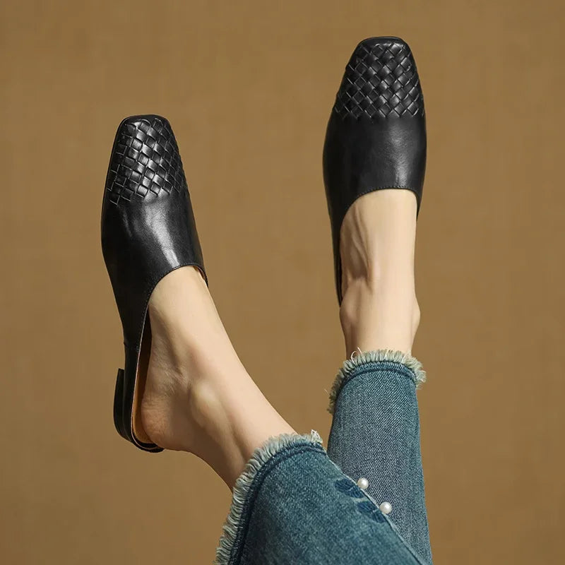 Camille Genuine Leather Mules