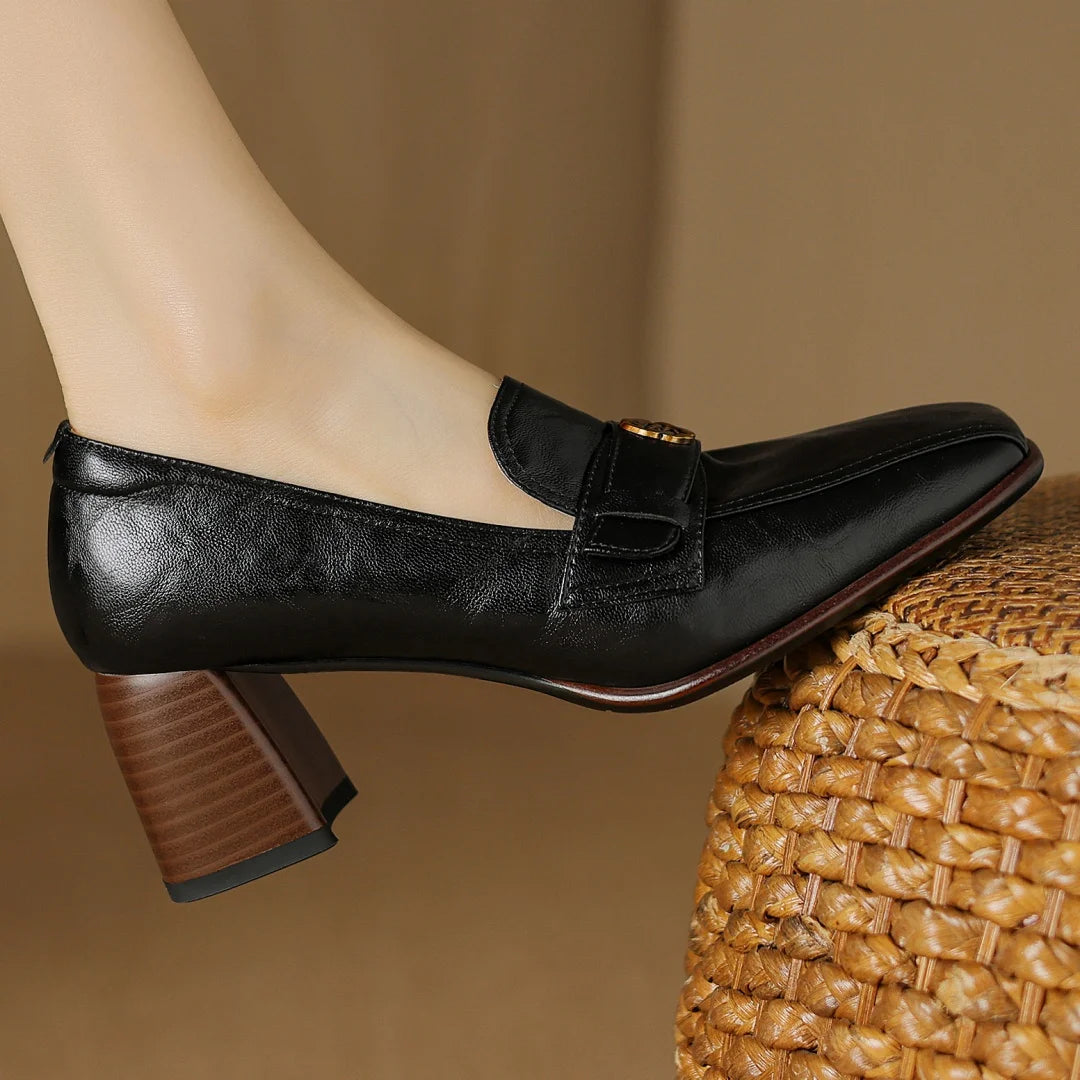 Lucia Genuine Leather Heels