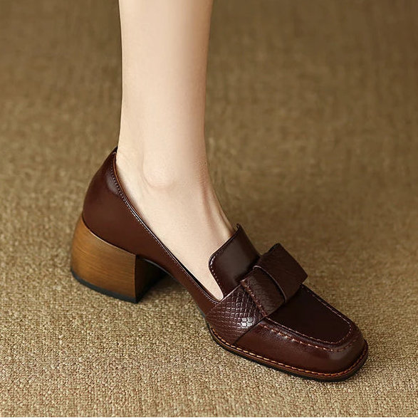 Maribel Genuine Leather Heels