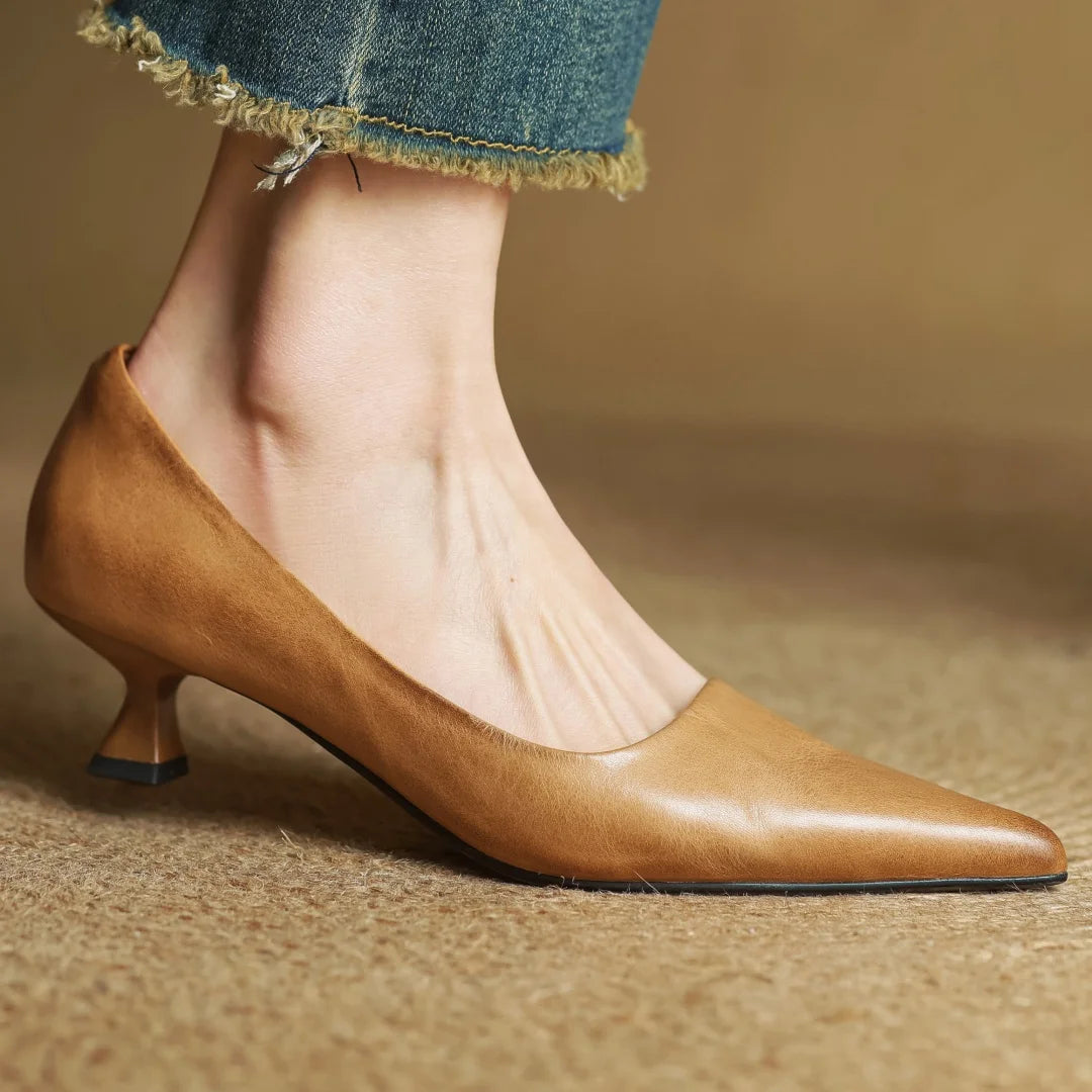 Rhea Genuine Leather Heels