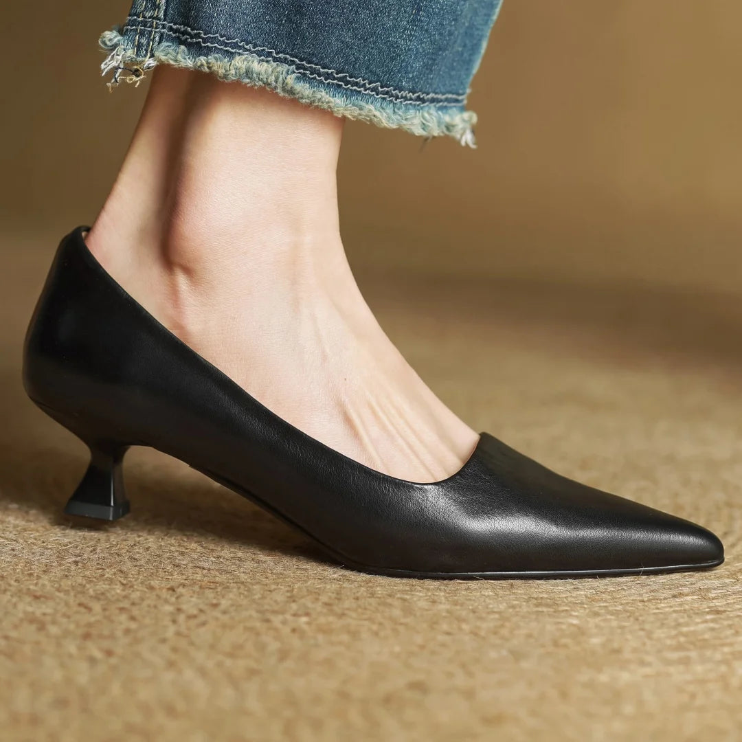 Rhea Genuine Leather Heels
