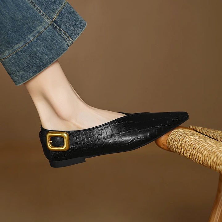 Naomi Genuine Leather Flats