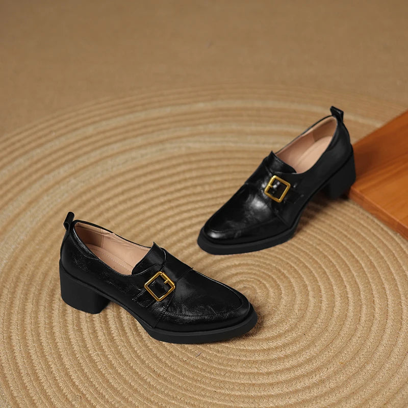 Caroline Genuine Leather Heels