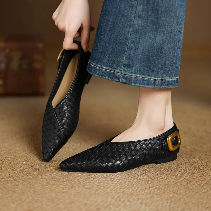 Naomi Genuine Leather Flats