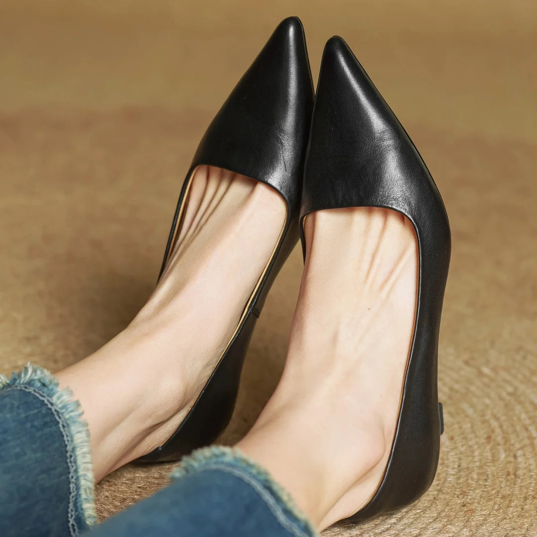 Rhea Genuine Leather Heels