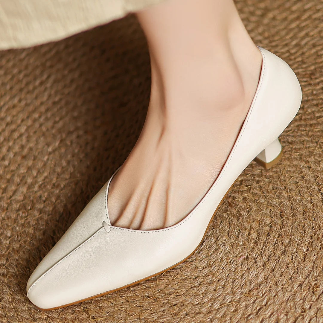 Evelyn Genuine Leather Heels