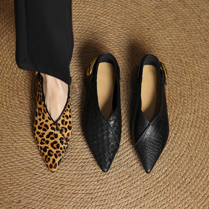 Naomi Genuine Leather Flats