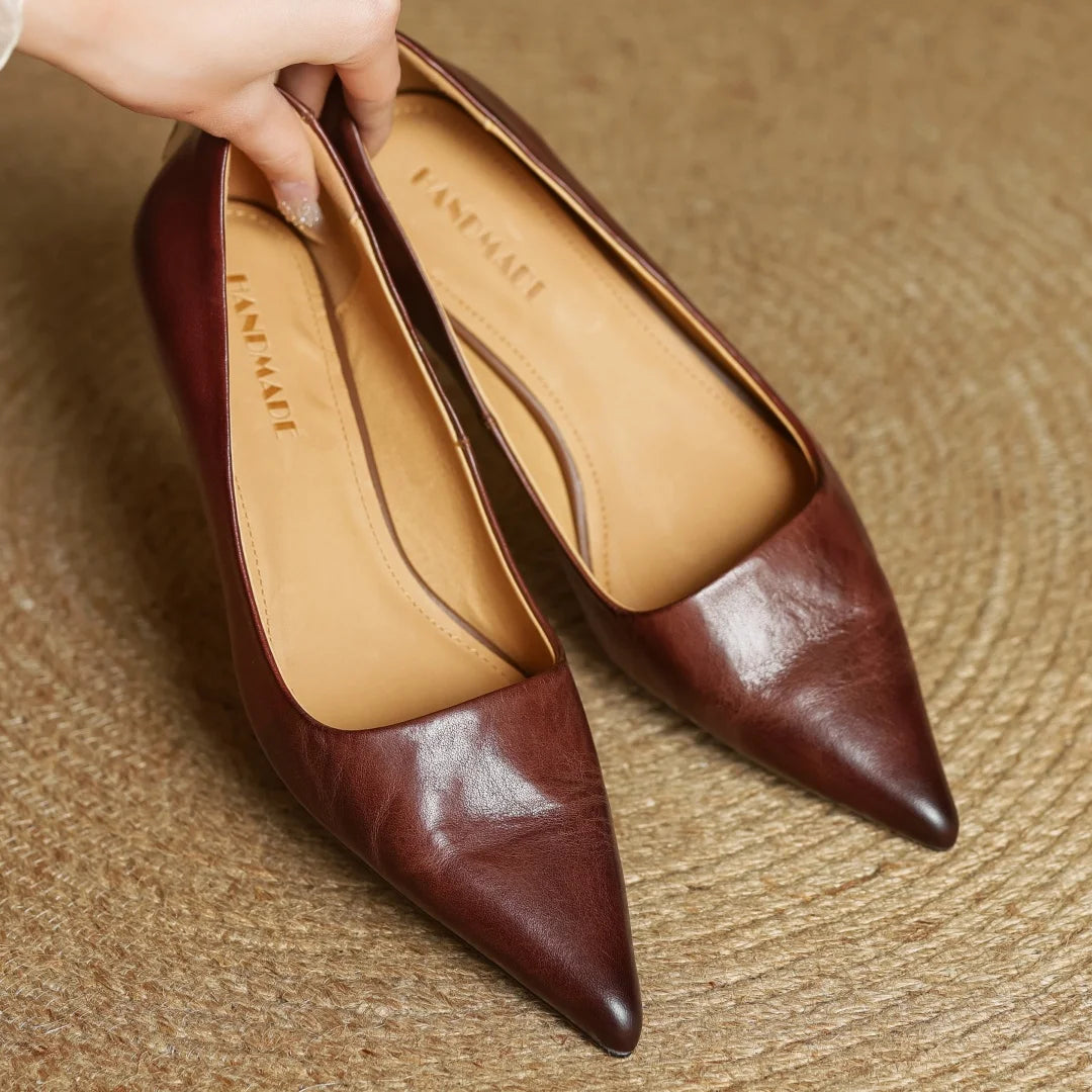 Rhea Genuine Leather Heels
