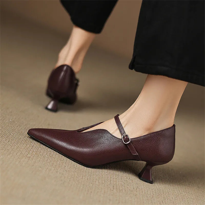 Nyla Genuine Leather Heels