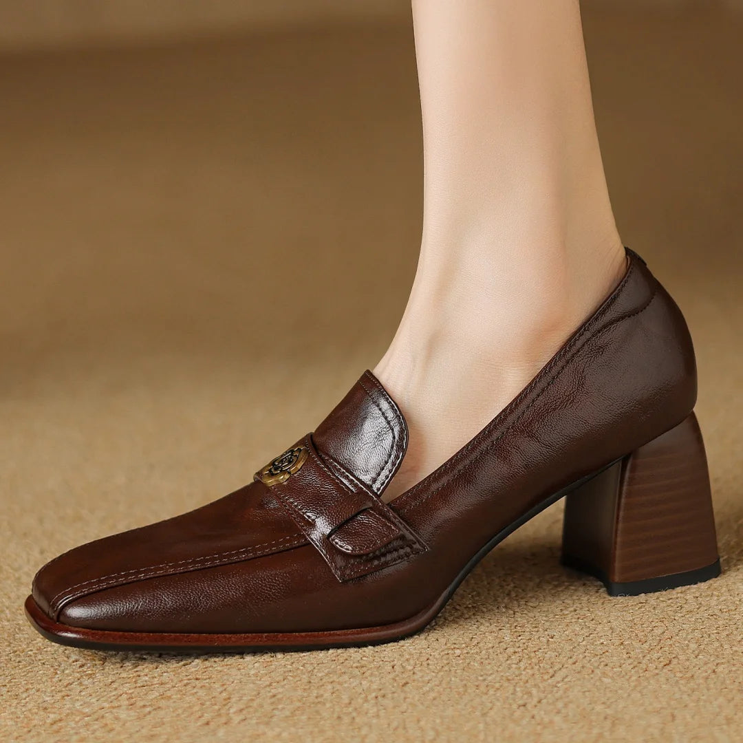 Lucia Genuine Leather Heels