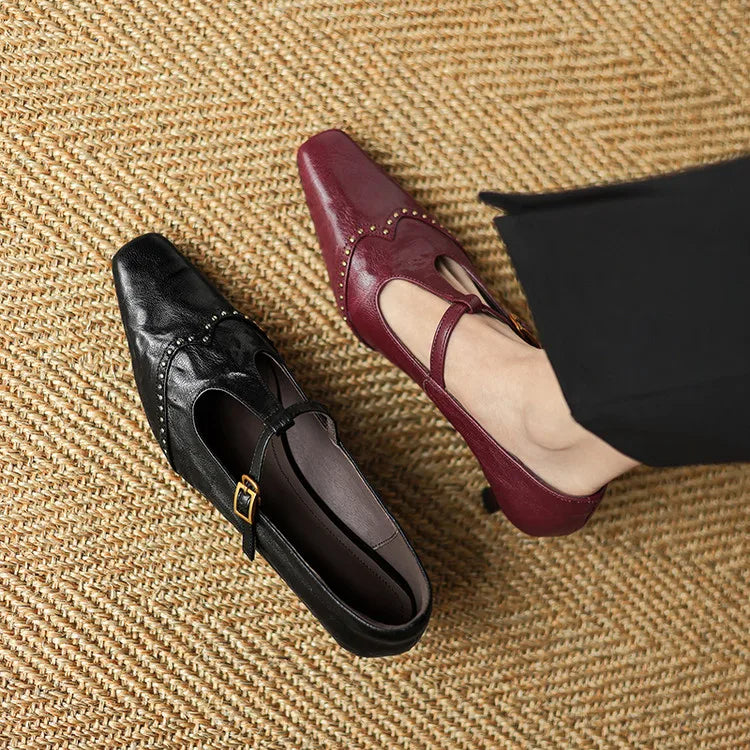Talia Genuine Leather Heels