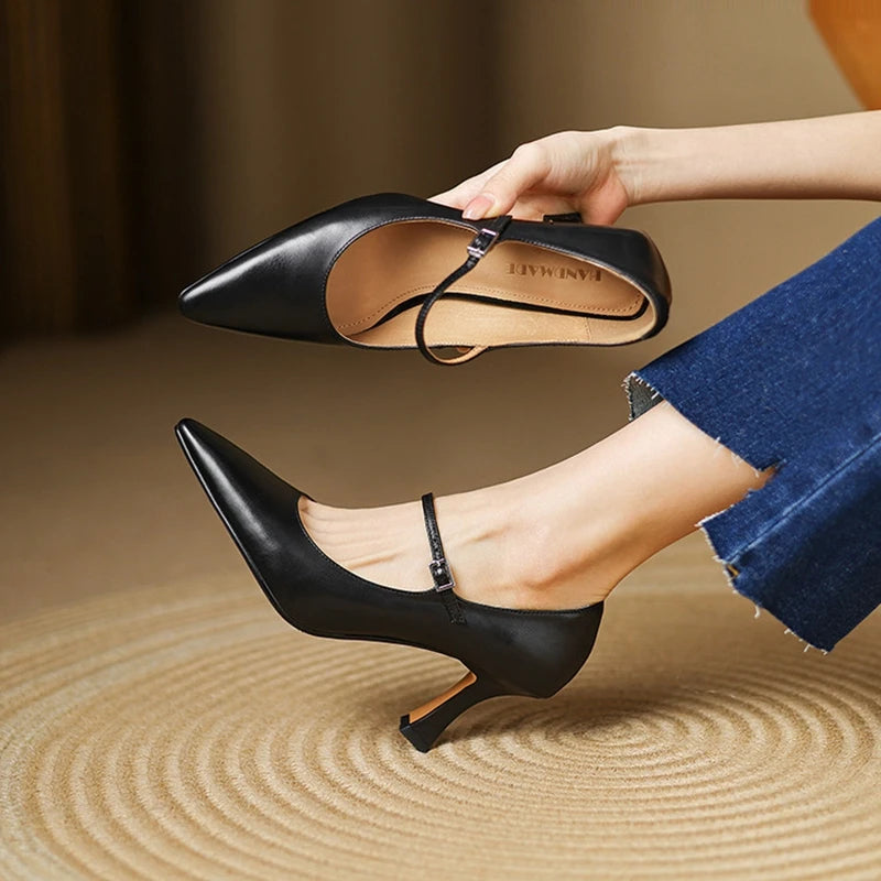 Dana Genuine Leather Heels