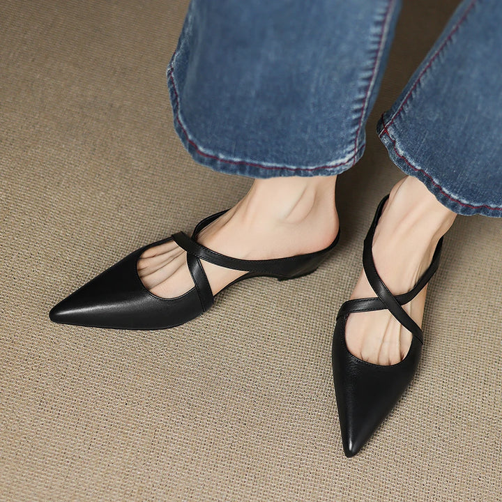 Mirella Genuine Leather Mules